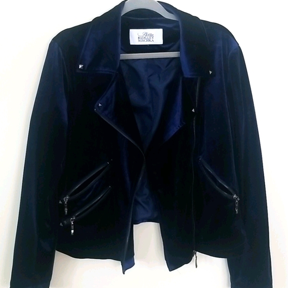 Badgley Mischka Jackets & Blazers - Badgley Mischka size L. Royal blue velvet jacket.